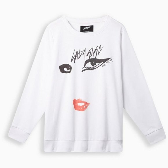 ❤️NWT VINTAGE TORRID SWEATSHIRT - LADY GAGA - CONCERT TOP PLUS SIZE - Picture 1 of 13